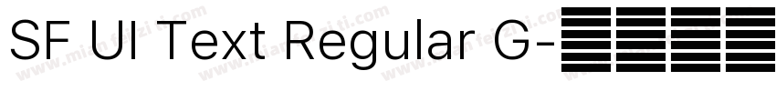 SF UI Text Regular G字体转换